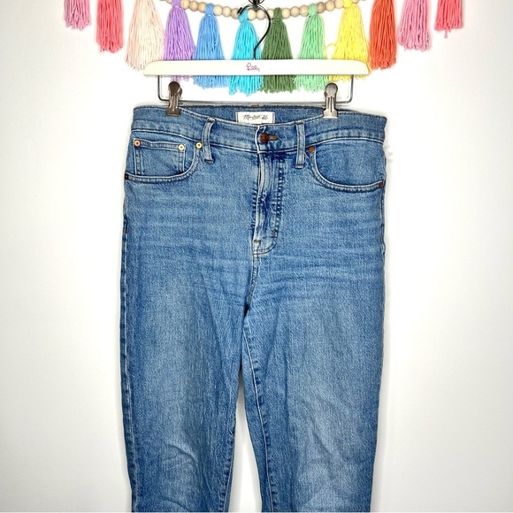 Madewell High Rise Light Wash The Perfect Vintage Jean Frayed Hem Size 29 Tall - Picture 2 of 15